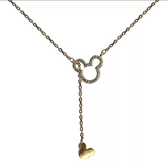 Disney Mickey Mouse Gold Plated Lariat Y Necklace - Picture 4 of 5